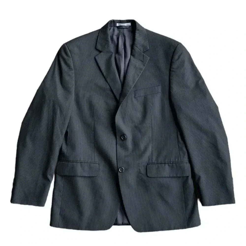 Michael Kors Black Pinstripe Sport Coat Blazer Suit Jacket Men’s Size 40R